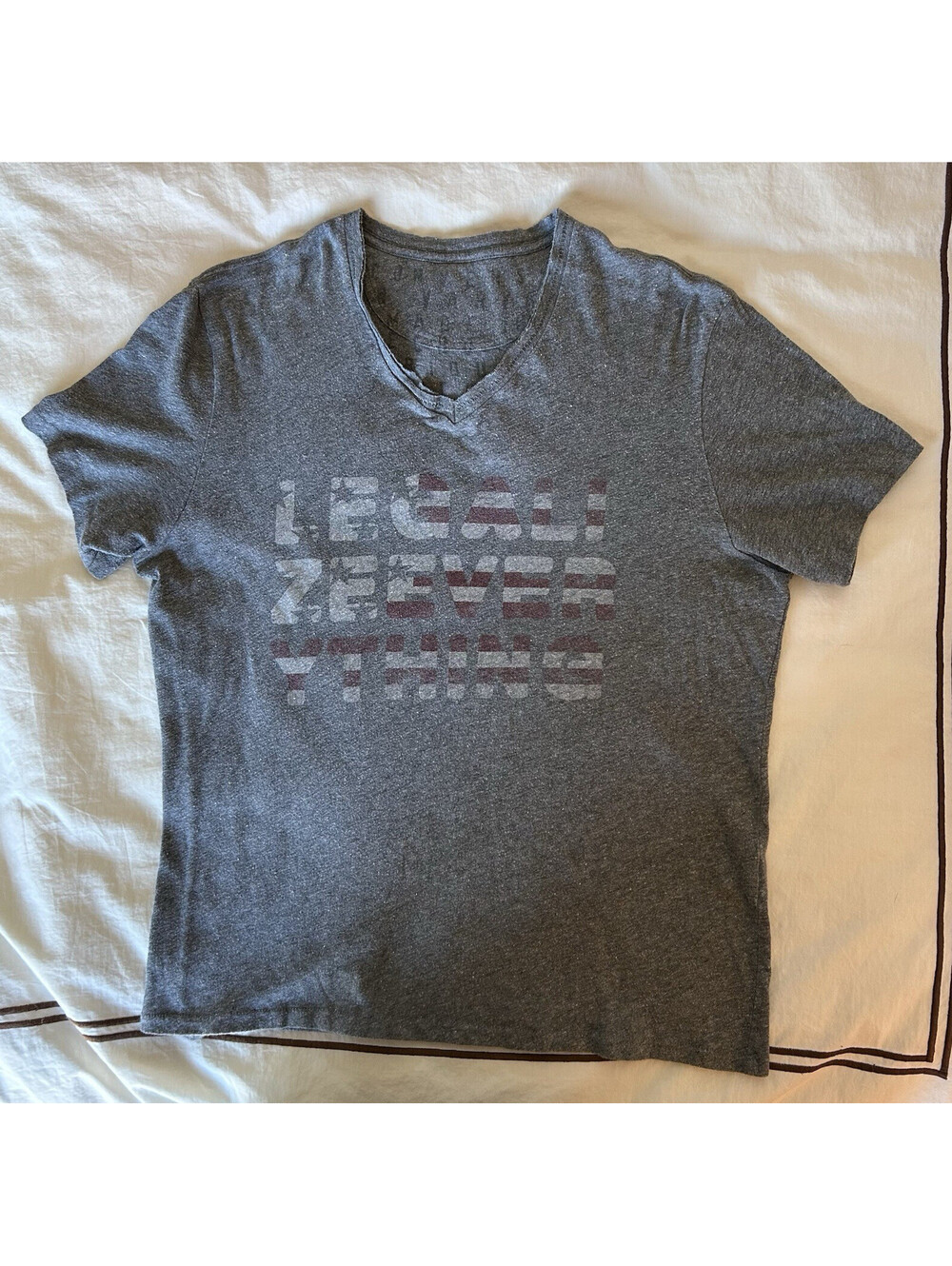 Converse Graphic T-Shirt - Men’s Medium Gray V-Neck  “LEGALIZE EVERYTHING” Tee